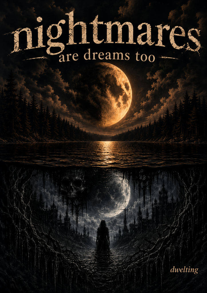 nightmares are dreams too T-shirt (Black)
